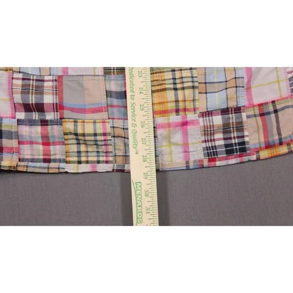 Brooks Brothers Shirt Mens Madras Patchwork Short Sleeve Button Up Vintage Sz L - Picture 7 of 8
